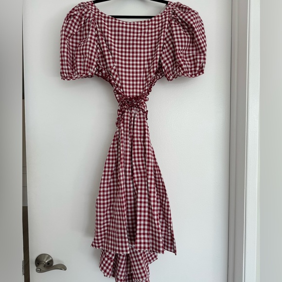 Sandy Liang Wolff Dress in Red Gingham - Picture 7 of 7